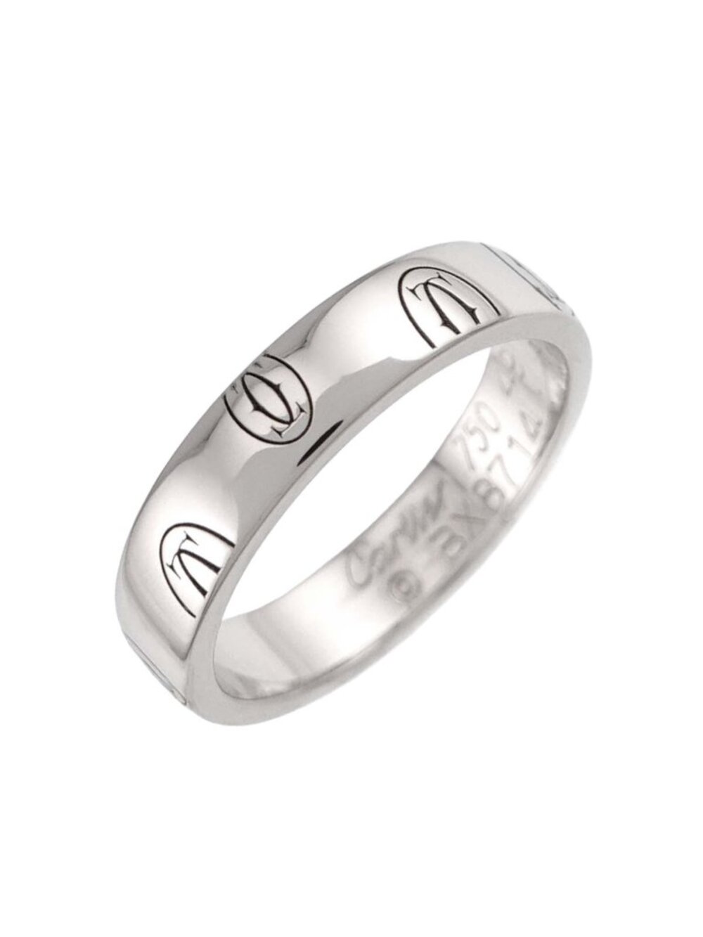 Cartier Happy Birthday SM 49 Ring 18k White Gold 750 Logo